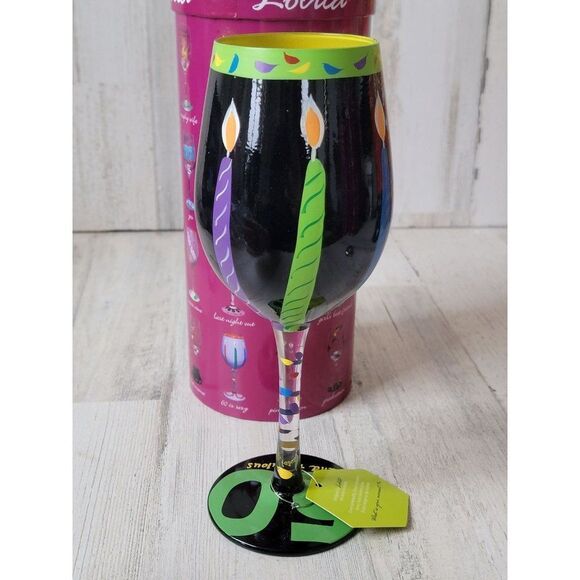 Lolita‎ 50 and Fabulous wine glass birthday drinkware decor - Picture 7 of 8